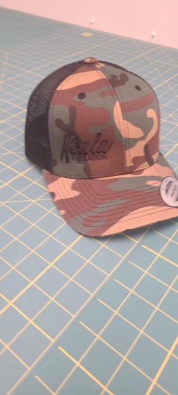 Camo Trucker Hat with Black Mesh
