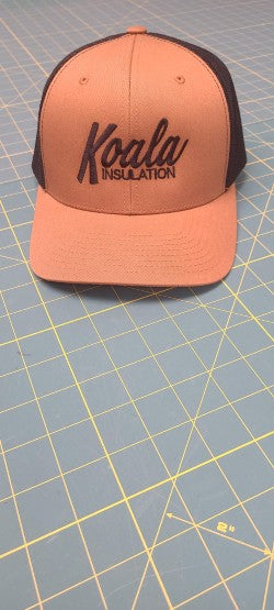 Caramel Trucker Hat with Black Mesh